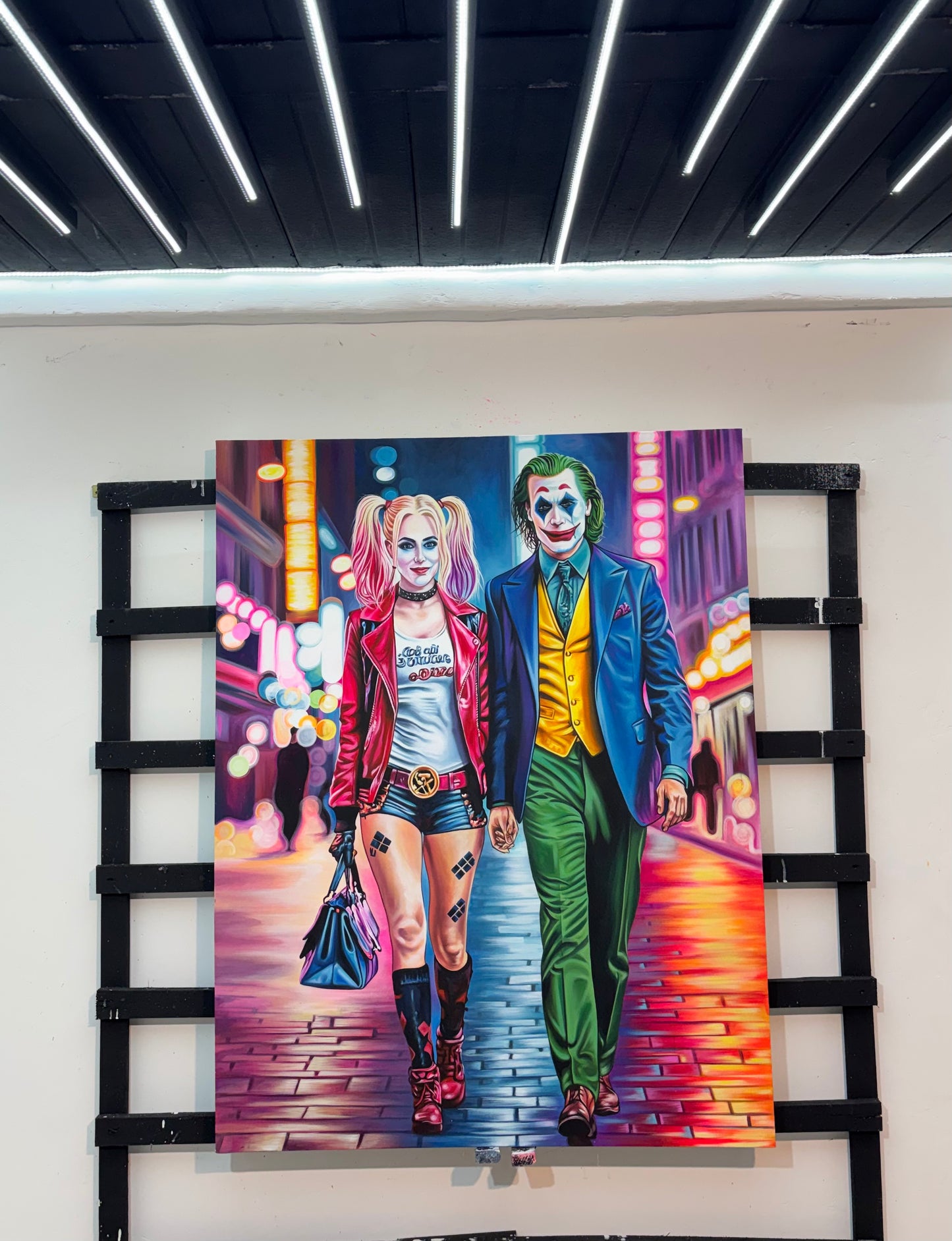 Amor Caótico: Retrato Personalizado de Pareja - Estilo Arte Pop Neón