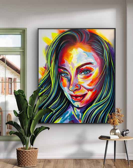 Retrato Personalizado a Color: Tu Familia, Pareja o Amigos en Arte Moderno